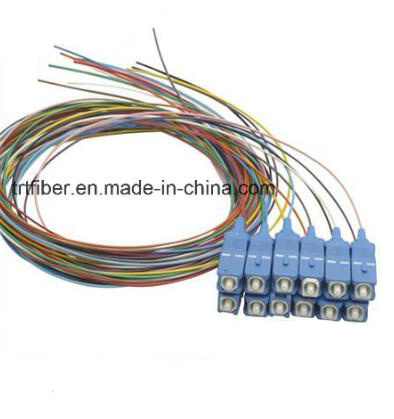 12 Color Sc/Upc Singlemode 12 Core Fiber Opitc Pigtail