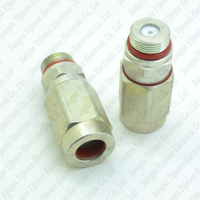 Aluminium Hardline Connector 5/8 Ks Rg11 Feed Thru Connector Trunk Cable CATV Connector