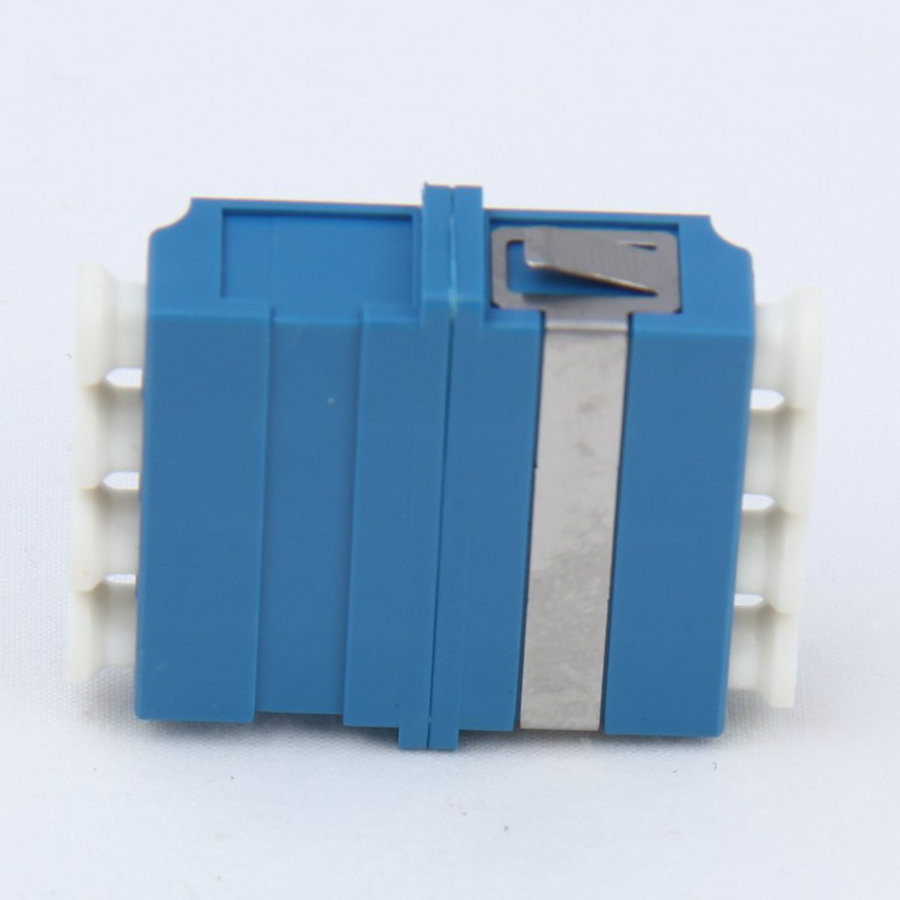 LC Quad Symmetrical Fiber Optic Adapter for Singlemode or Multimode