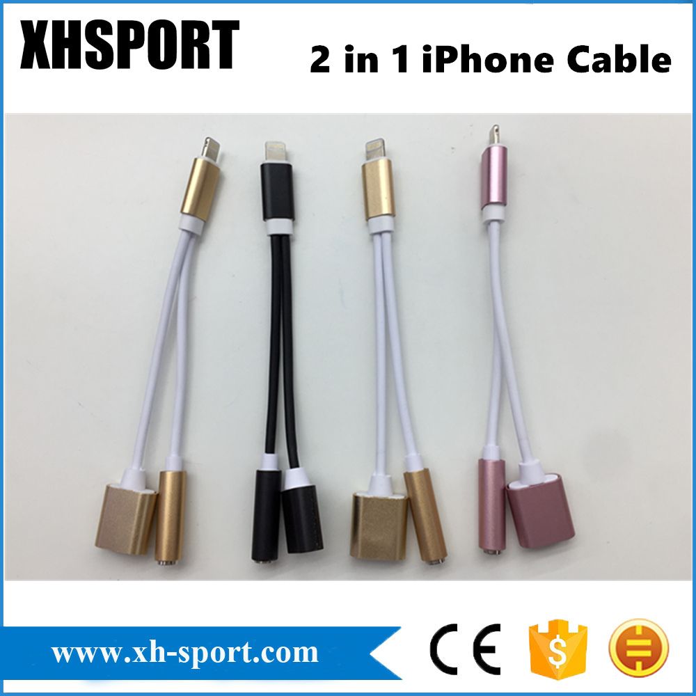 New Design Adapter Cable for iPhone7 Lightning to 3.5 mm Headphone Jack Aux Audio Cable Adapter