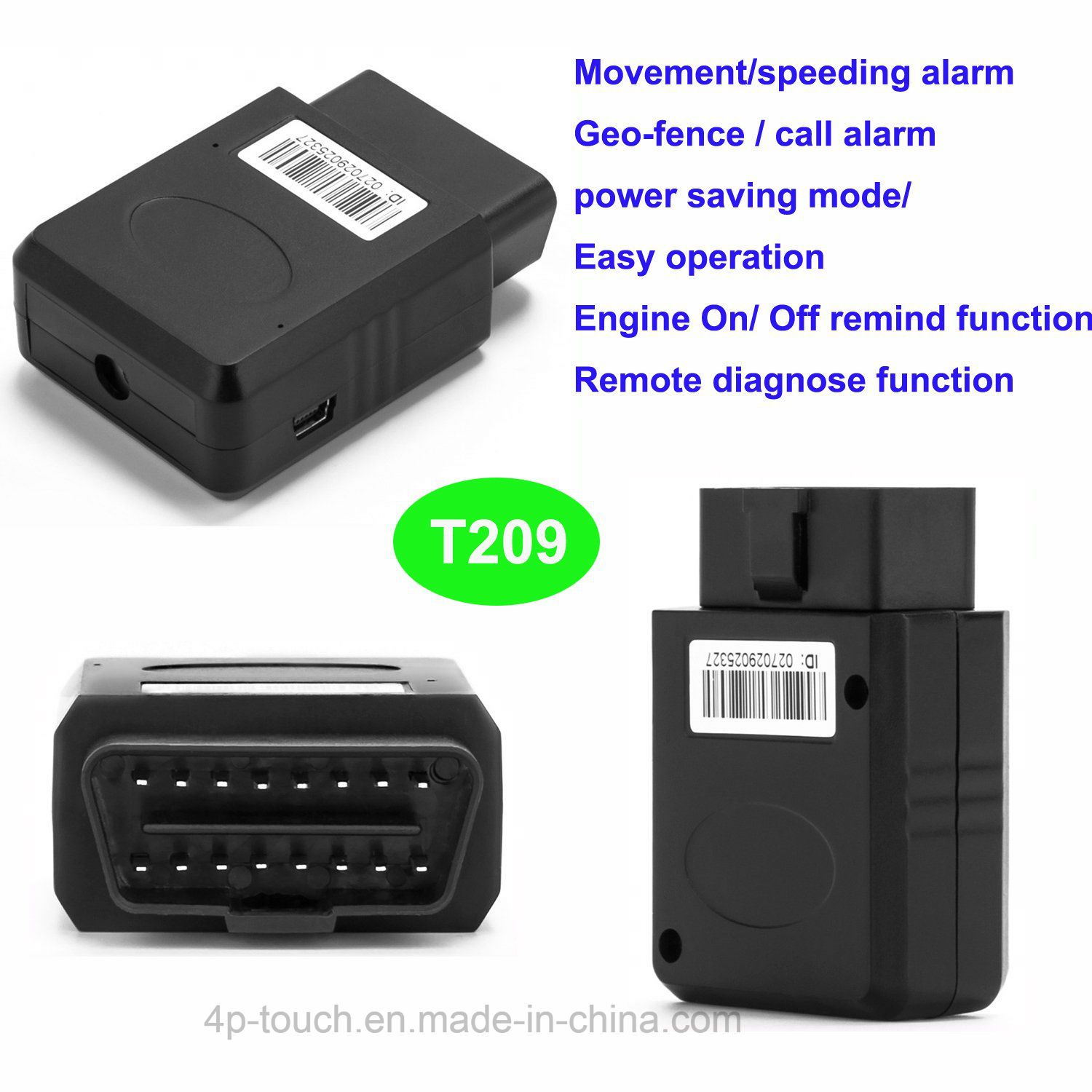 Easy Install Car/Motorcycle GPS Tracking Device with Call Alarm T209