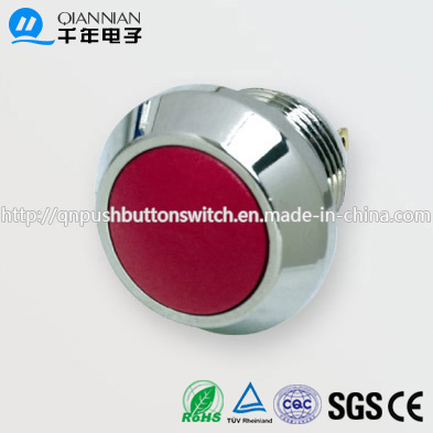 12mm Metal Push Button Switch Momentary Domed Head IP65 1no Waterproof