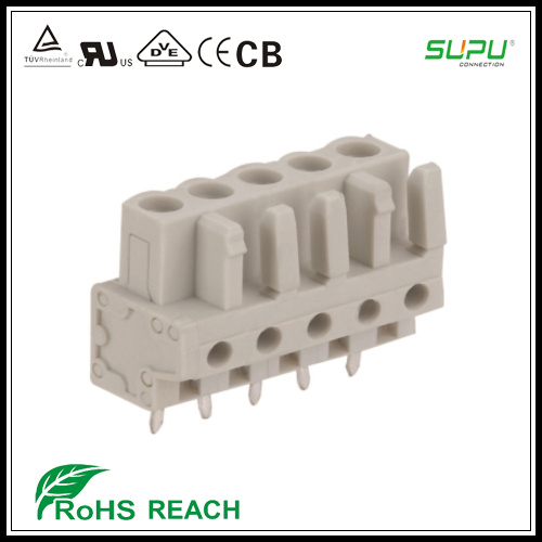 450 Femal Terminal Blocks with Spring Cage with Solder Pin