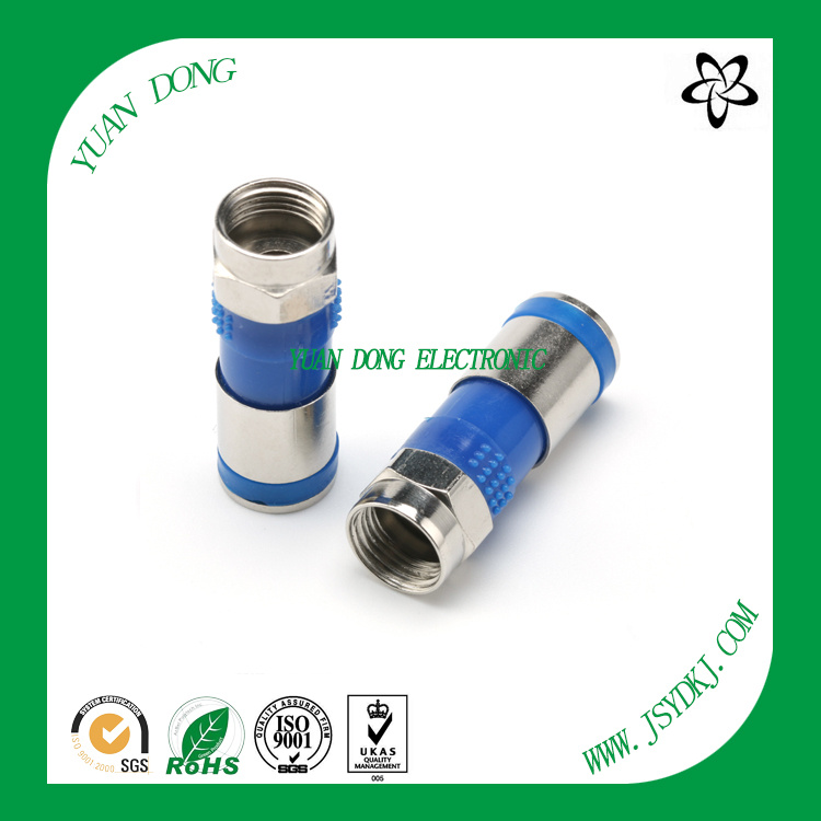 RG6 Copper Compression Connector Male Electrial Connector