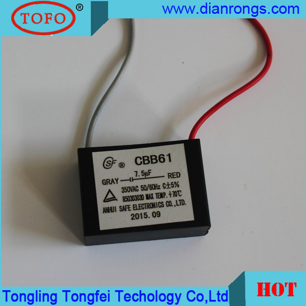 Sh Wires 350V Cbb61 Fan Capacitor