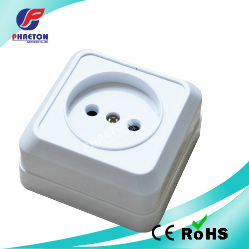 European Style Surface Mounted 2 Pin Wall Socket