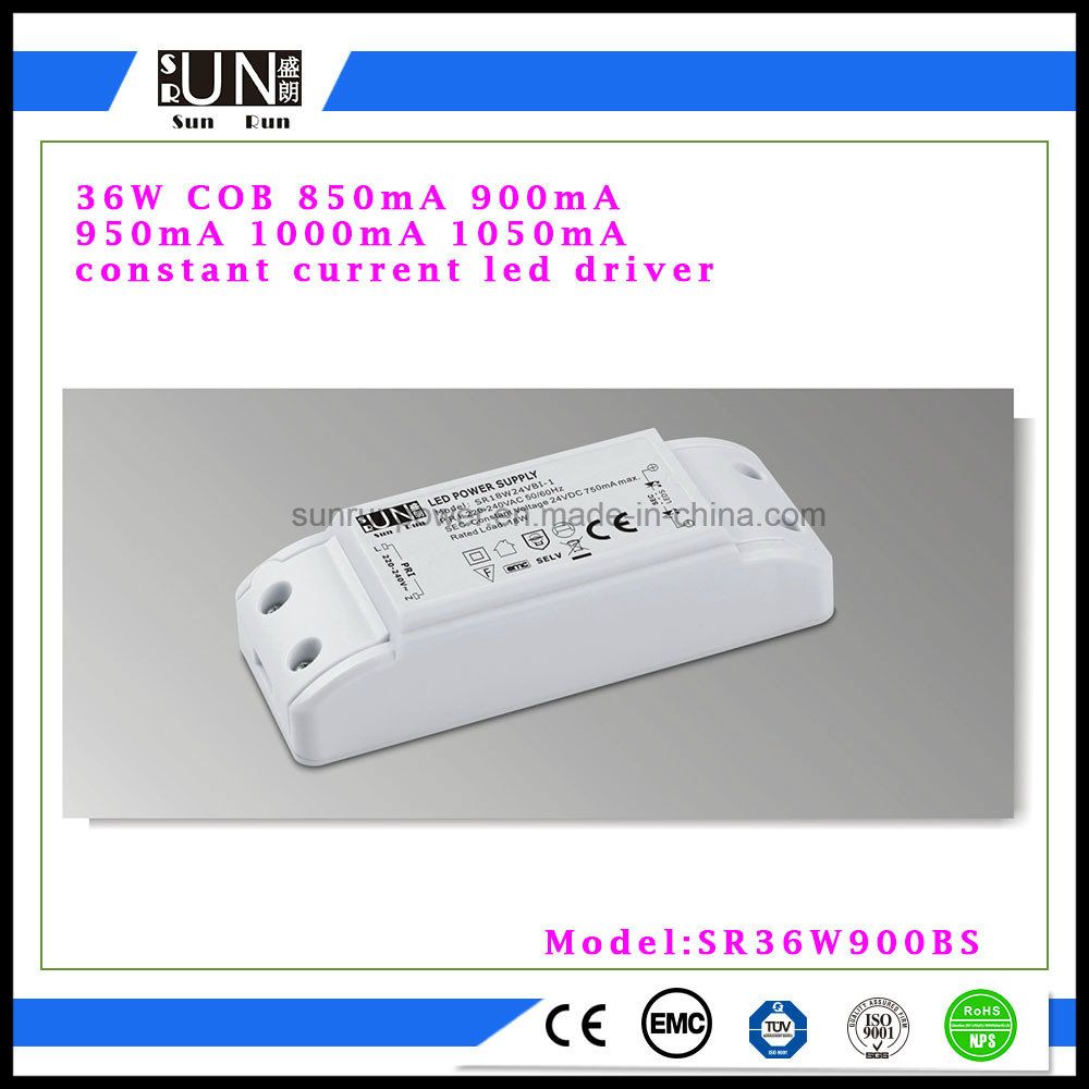 40W 900mA Non-Flicker High PF Ce RoHS TUV LED Driver