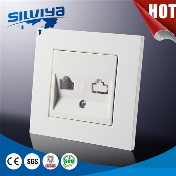 2 Gang Computer and Tel Wall Socket