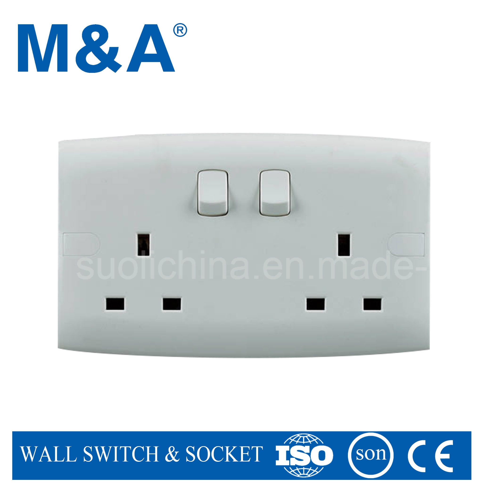Me Series Double 13A Switched Socket