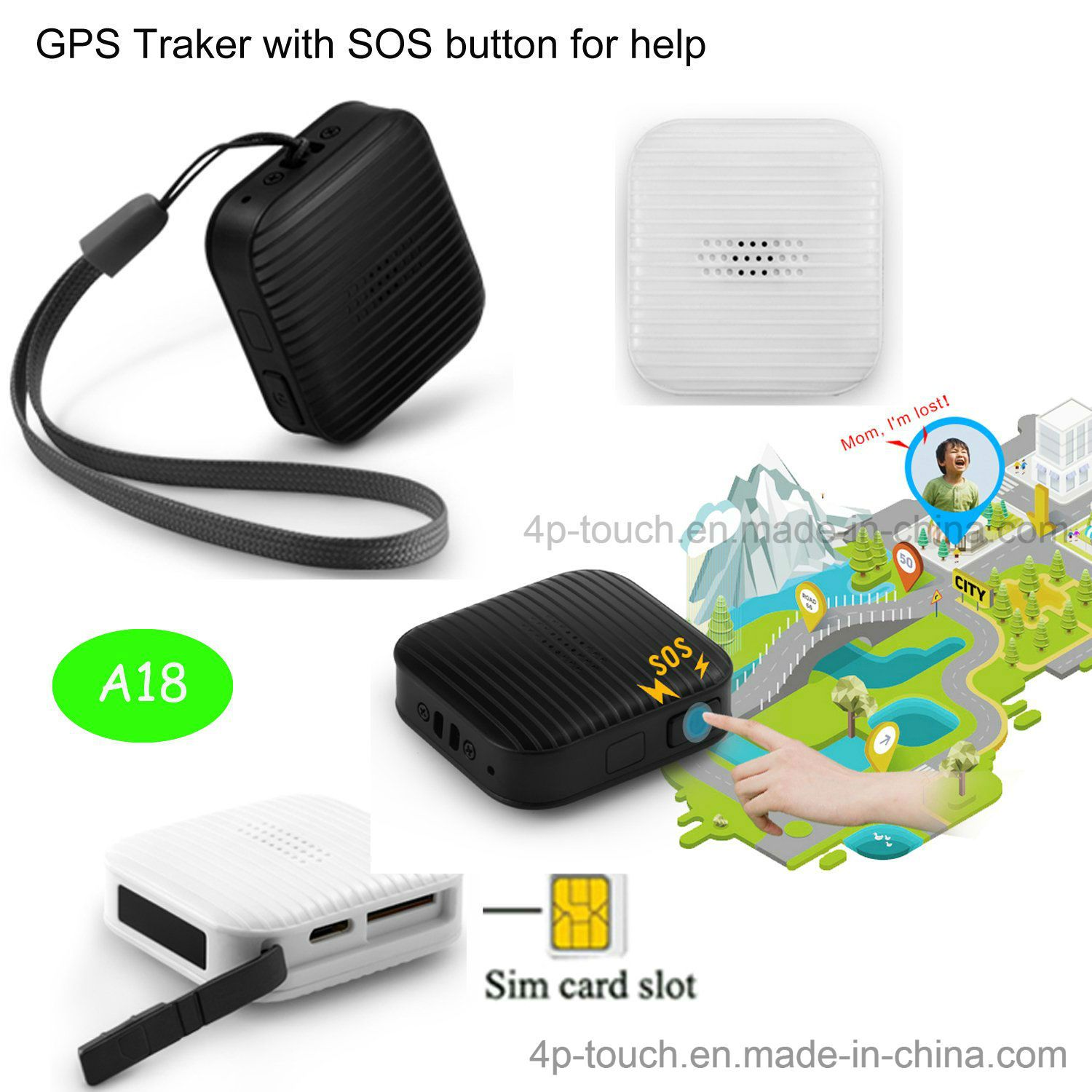Hot Selling Personal GPS Tracker with Real-Time Positioning (A18)