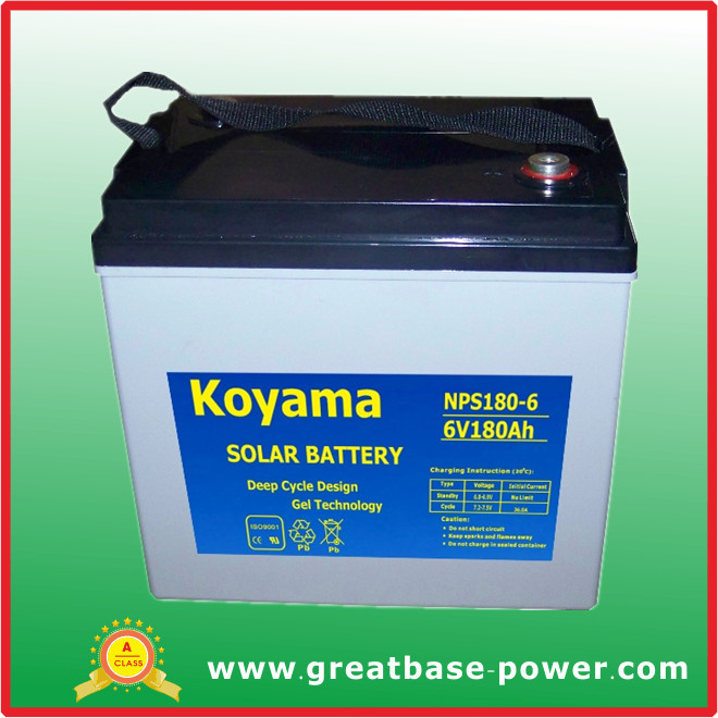 6V Gel Battery Deep Cycle Battery Solar Storage Battery 180ah