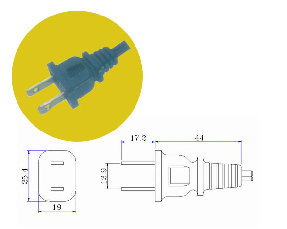 2 Pins American Plug (JY-01)