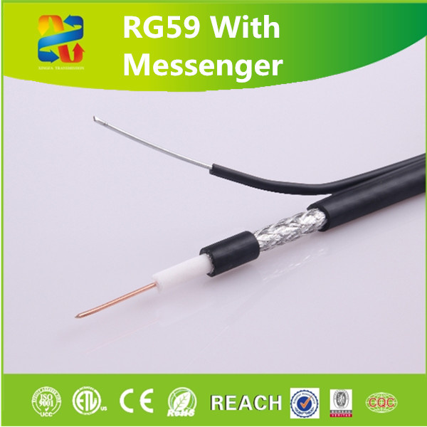 CCTV Coaxial Cable Rg59 with Messenger
