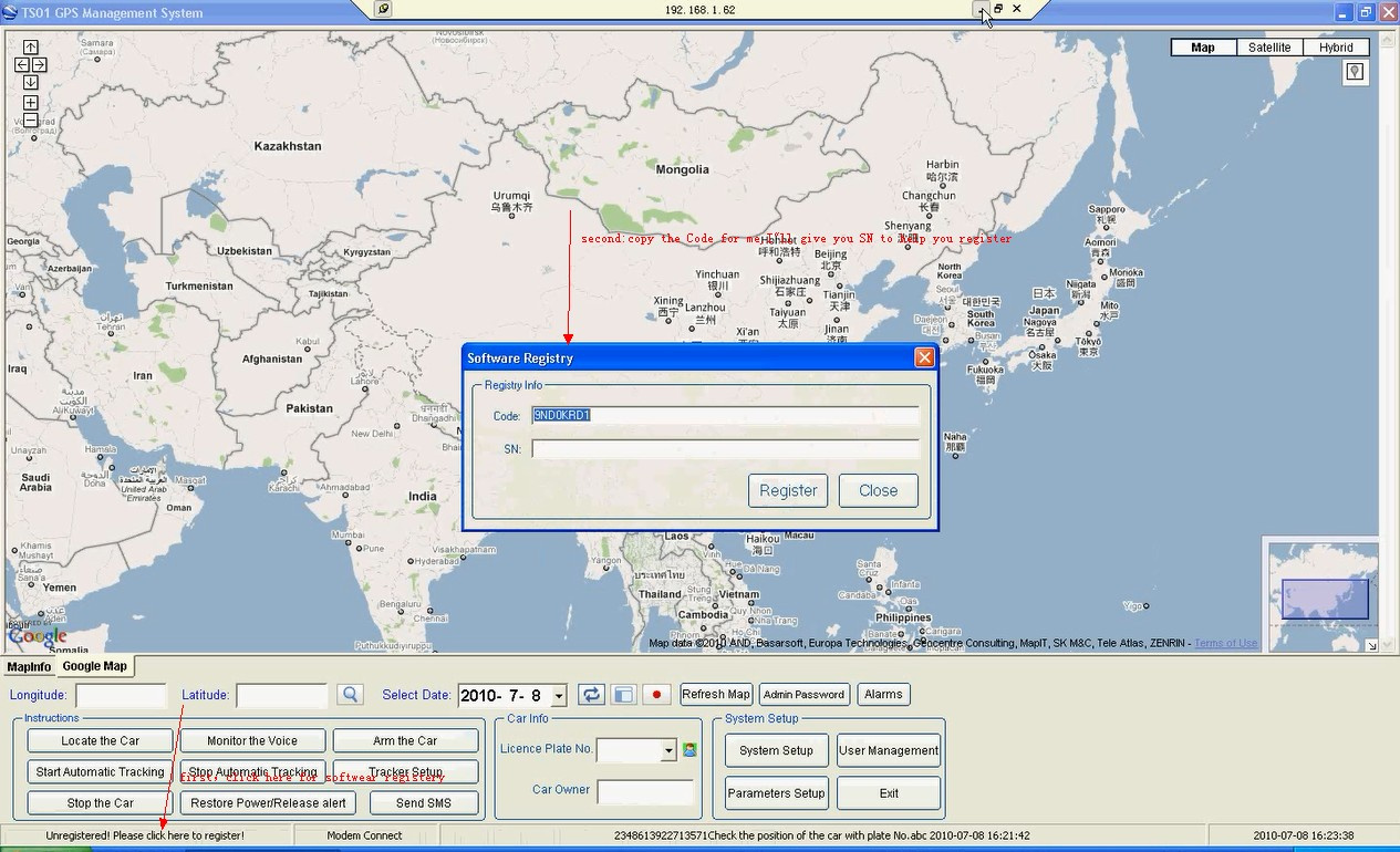 GPS Tracking System for Fleet Management (TS05-KW)