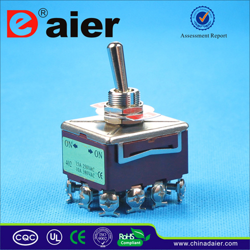 E-Ten 4 Pole on-on Double Throw Large Toggle Switch (KN-402)