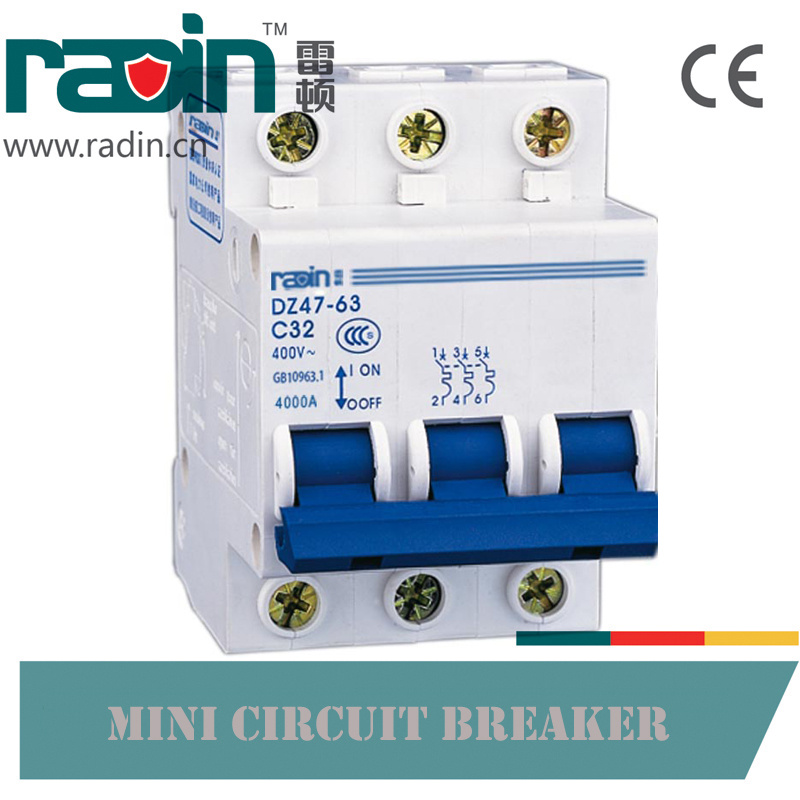 Dz47-63 Mini Circuit Breaker, 3p 20A MCB
