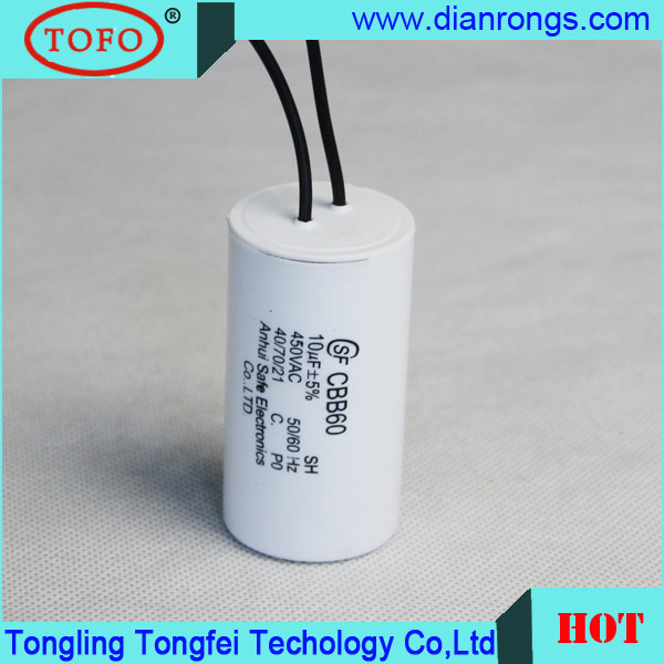 Cbb60 Type Capacitor 10UF for AC Motor
