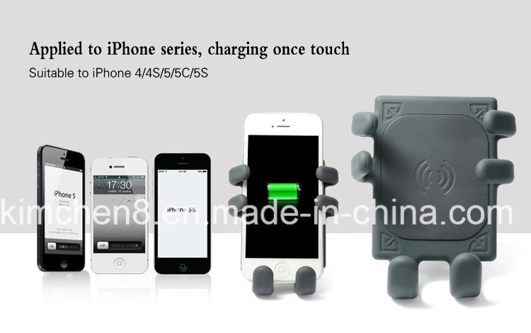360 Degree Rotation Car Qi Wireless Mobile Phone Charger, Various Phone Can Used, AC/DC Wireless Transmitter Charger in Cars