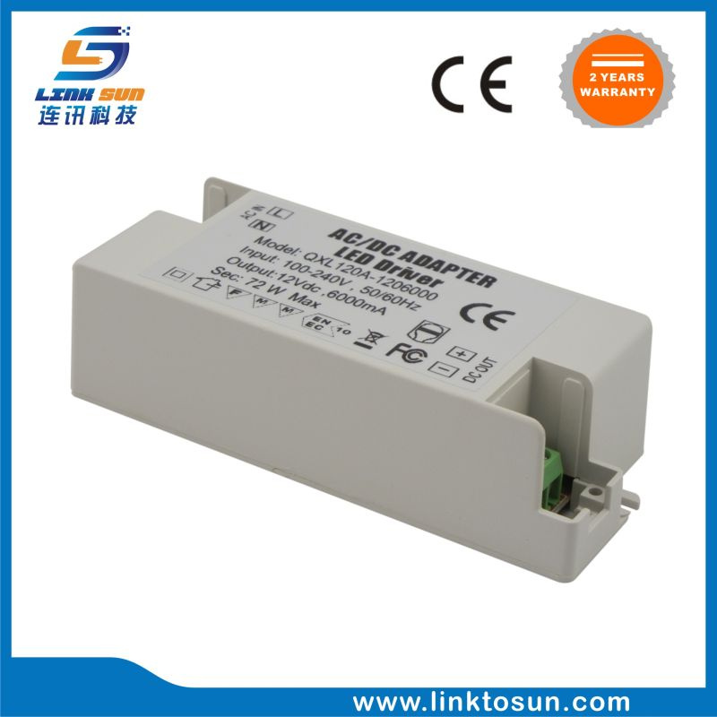 Constant Voltage 72W 12V 6A Waterproof LED Driver