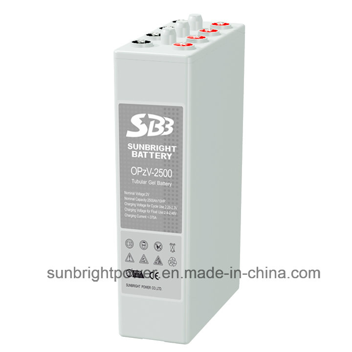 2V2500ah Solar Telecom Long Deep Cycle Gel Opzv Battery