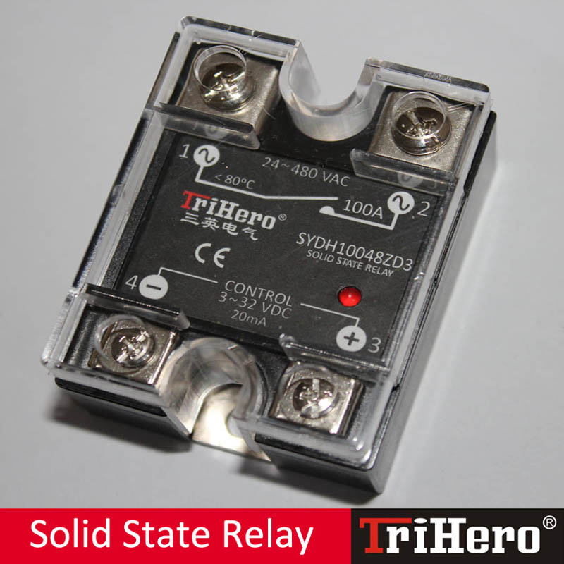 100A DC/AC 1 Phase Solid State Relay SSR