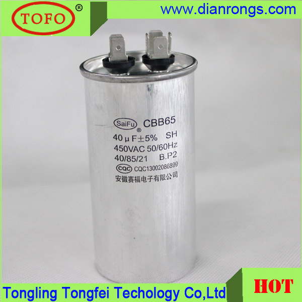 Cbb65 Air Conditioner Parts Capacitor 400V