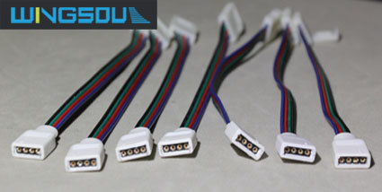 LED Connector, 4ping RGB LED Tape Connector 5050 LED Strip Connector