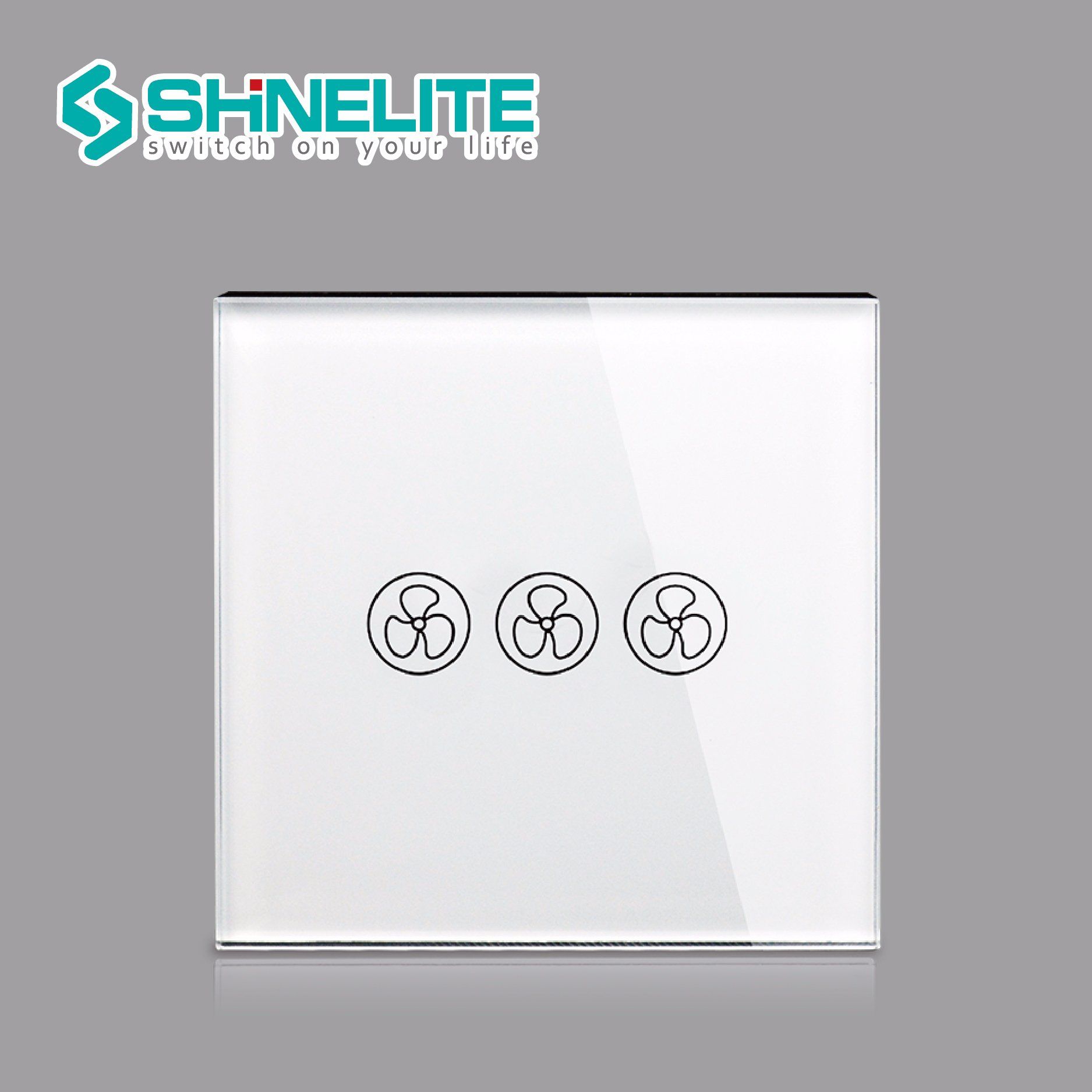 UK Standard Glass Plate Touch Fan Switch