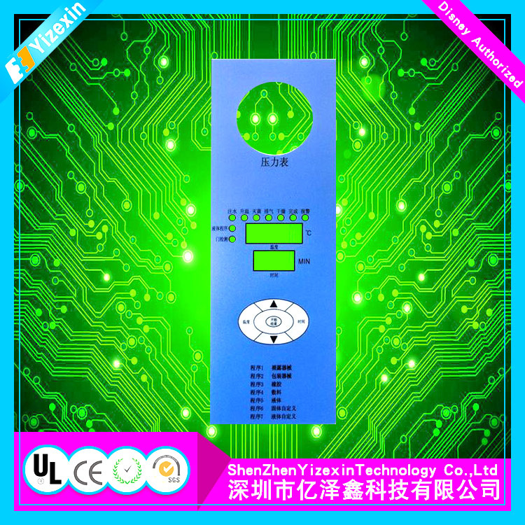 Smart Electronics Touch Panel Embossing Industrial Panel Membrane Switch