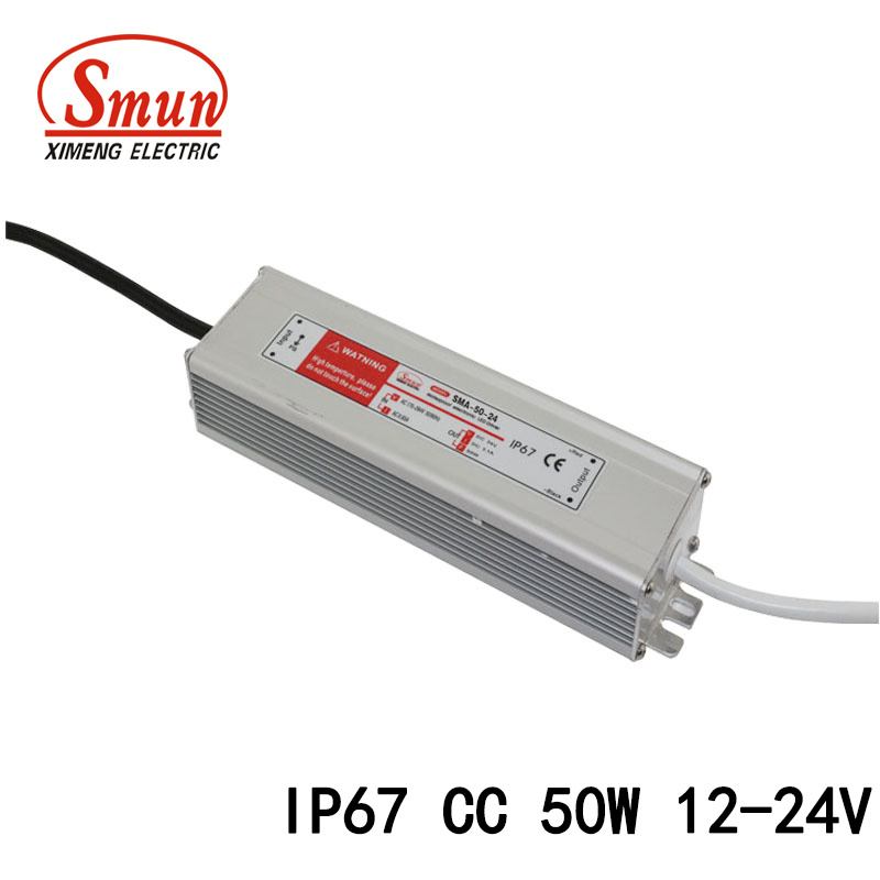 12-24VDC 2.1A 50W Waterproof IP67 Constant Current LED Driver