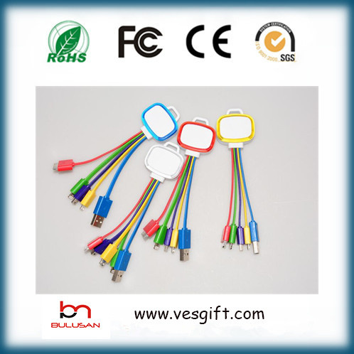 LED Charger&Transfer Flat Micro USB Cable Colorful Network Cable