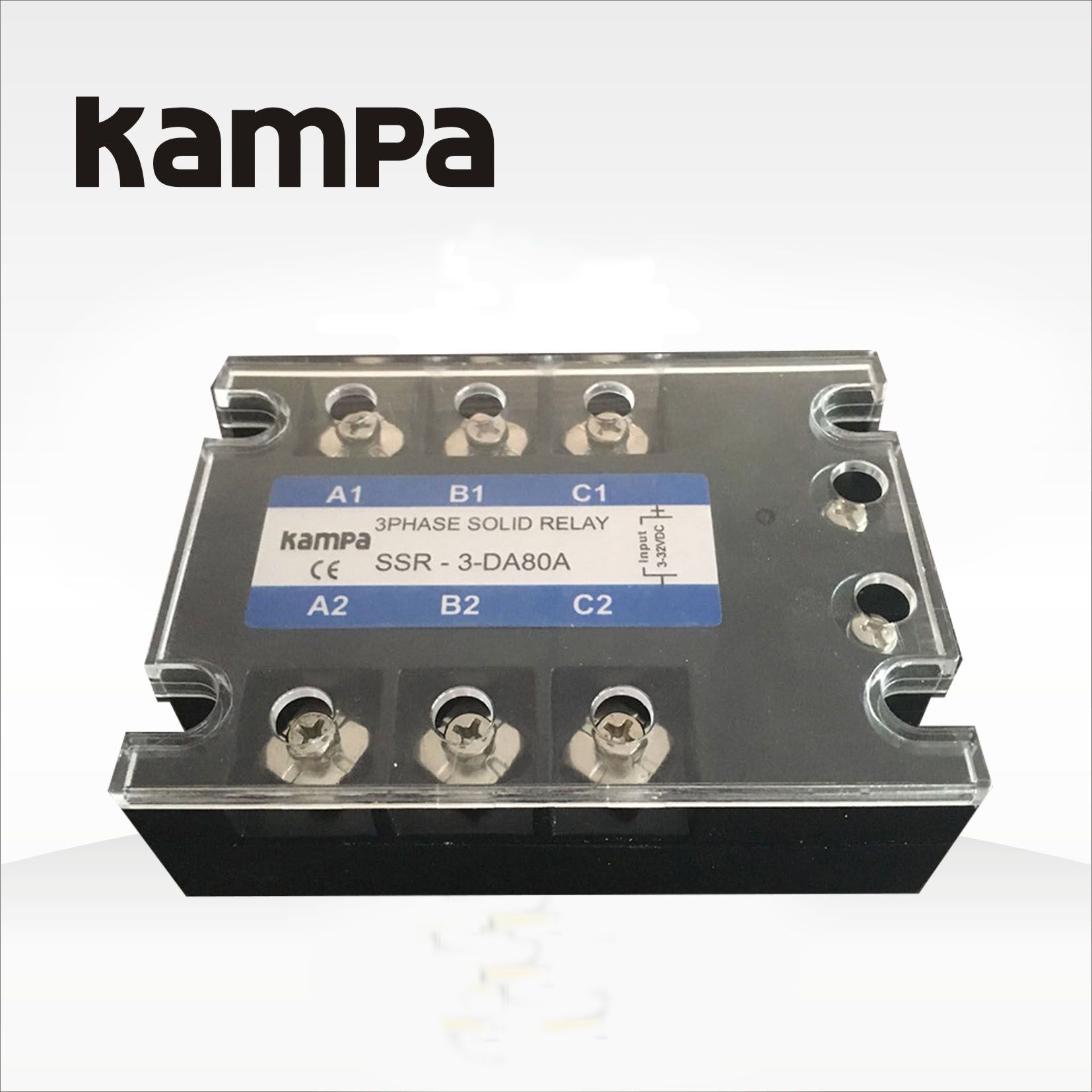 SSR-80da 4-20mA Input 220V DC Three Phase Solid State Electric Relay