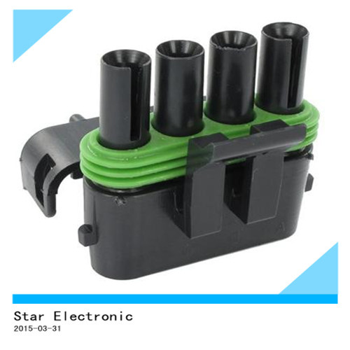 Replaceable Delphi 4 Pin Plastic Waterproof Automotive Connector