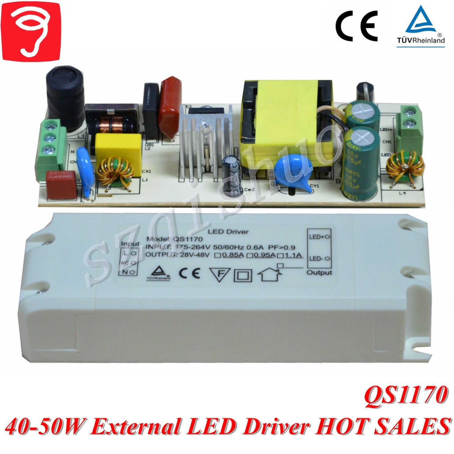 40-50W Constant Current Isolated External LED Driver with Ce TUV QS1170