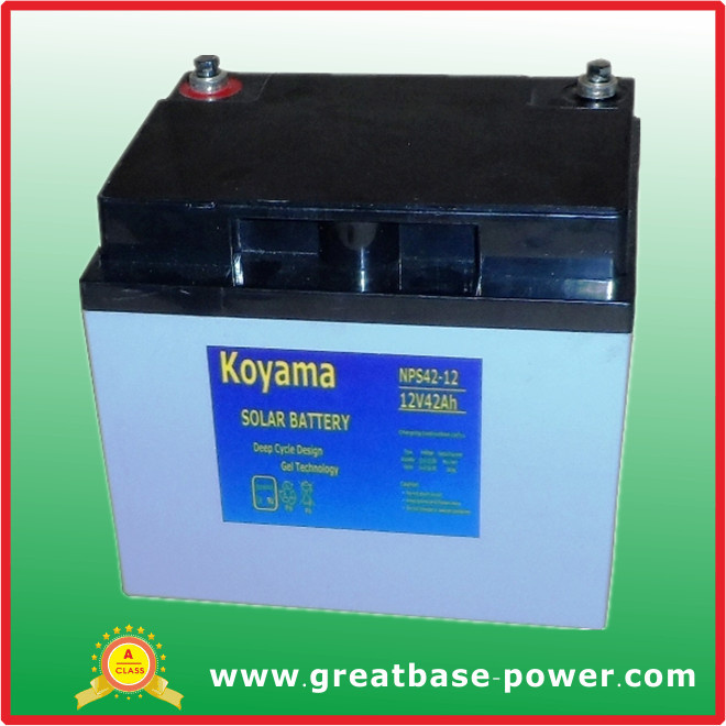 Good Quality Deep Cycle Gel Solar Power Storage Battery 42ah 12V