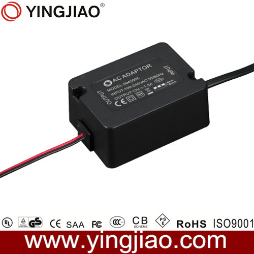 18W Black AC LED Power Supply with Encapsulated
