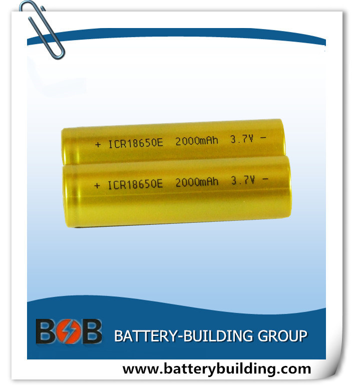 Icr18650 3.7V 2000mAh Lithium Battery