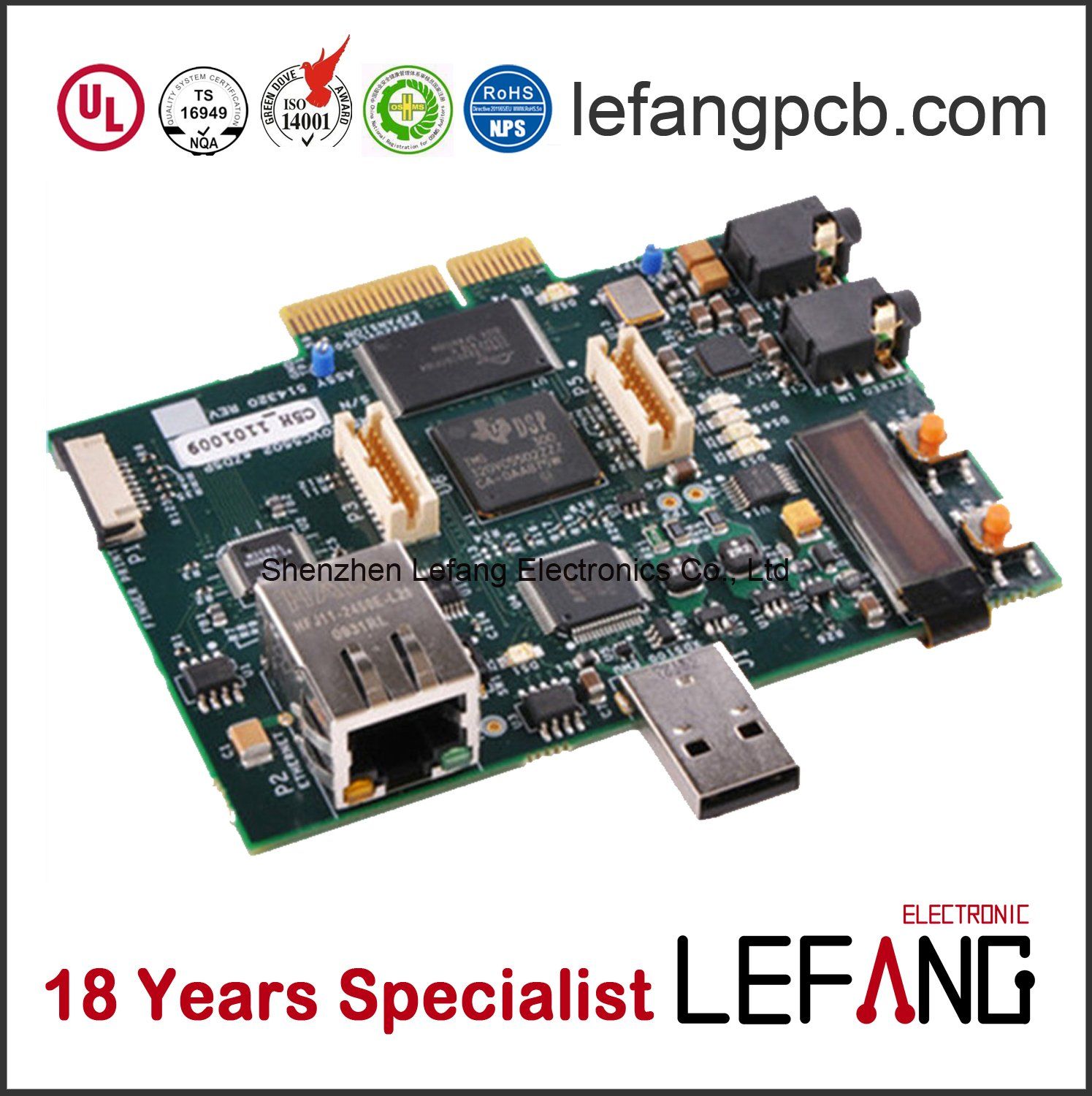 UL Approved High Precision PCB Board Assembly with SMT & DIP