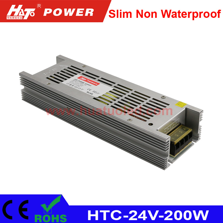 24V 8A LED Power Supply with Ce RoHS Bis HTC-Series