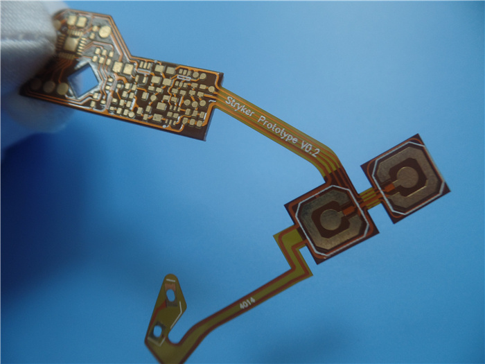 Single Sided Polyester Flexible PCB Circuit Board with White Coverlay