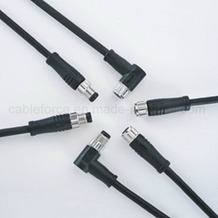 M8 5 Pin Male Straight Waterproof Connector for Sensor and Actuators with Cable Plug