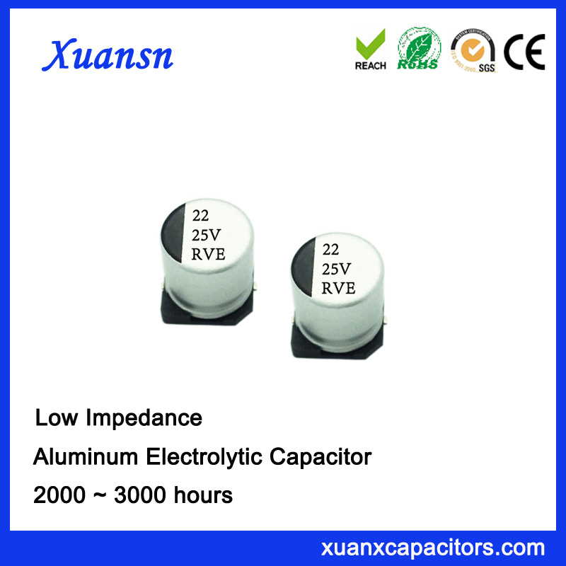 22UF 25V 105º C SMD Low Impedance Electrolytic Capacitor