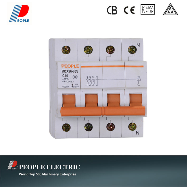 MCB with Shunt Release 6ka Rdx12-63s 3p+N