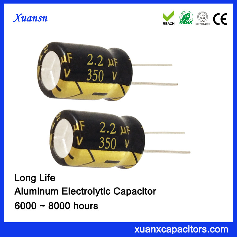Computer Grade Electrolytic Capacitor 350V 2.2UF 8000hours