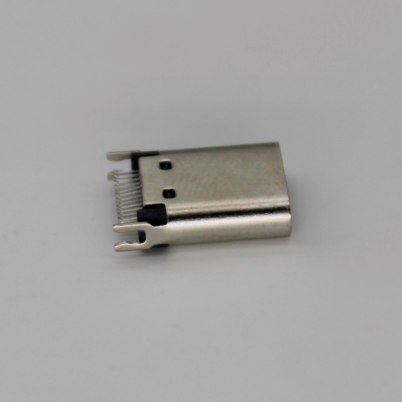 Vertical Splint Type 24p USB C Type Female Connector