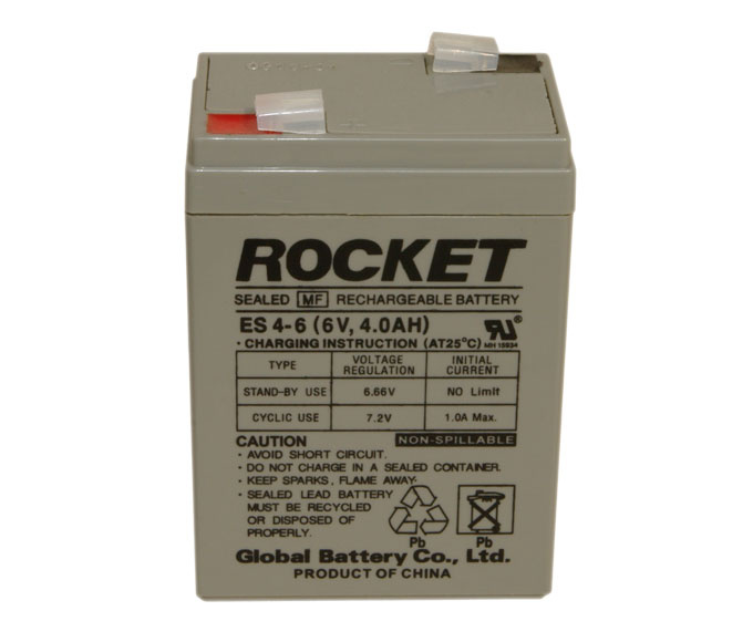 Original Rocket Lead-Acid Battery Es4-6 6V4ah