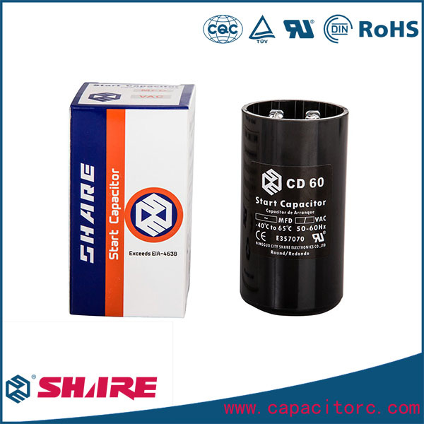 250VAC CD60 Electrolytic Motor Start Capacitor for Refrigerating Compressor