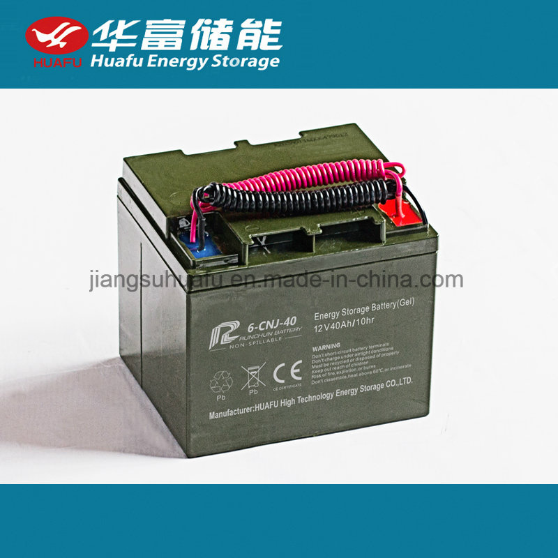 12V40ah Solar Power Deep Cycle Gel Battery