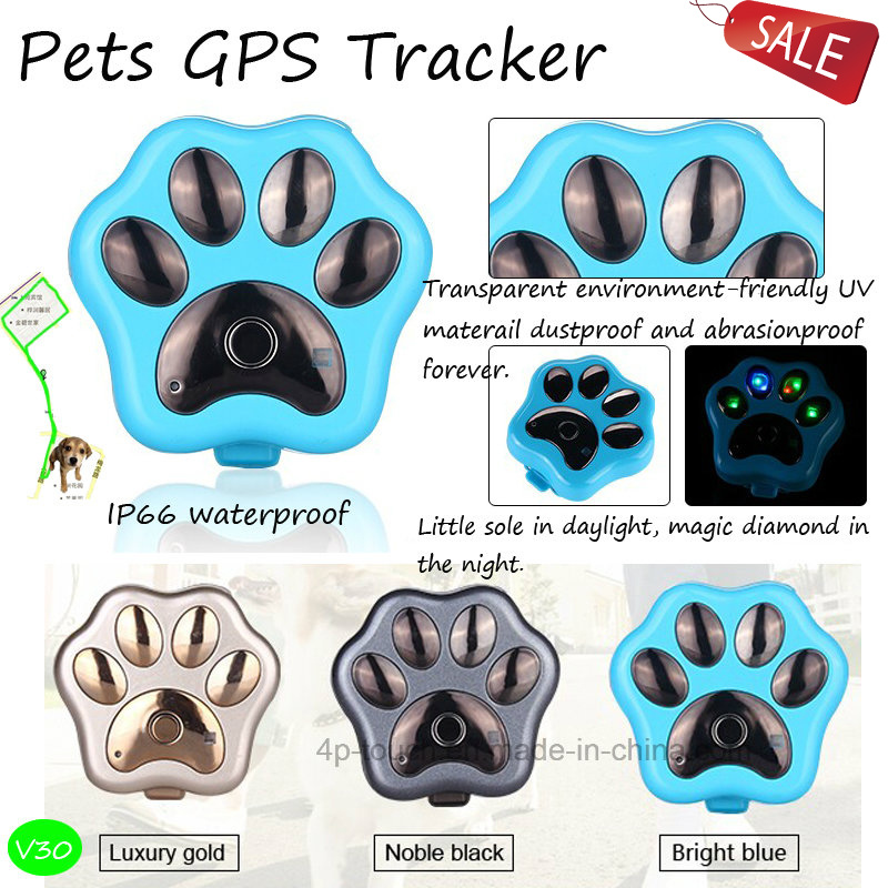 2017 Hot Selling IP66 Waterproof Pets GPS Tracker (V30)