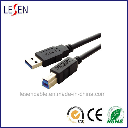 Super Speed USB 3.0 Cable, a to B, M/M, Black